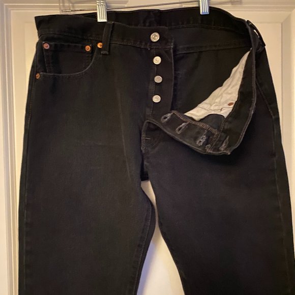 NWOT Levi’s 501 ORIGINAL FIT MEN'S JEANS BLACK SIZE W36 L30 - Picture 4 of 7